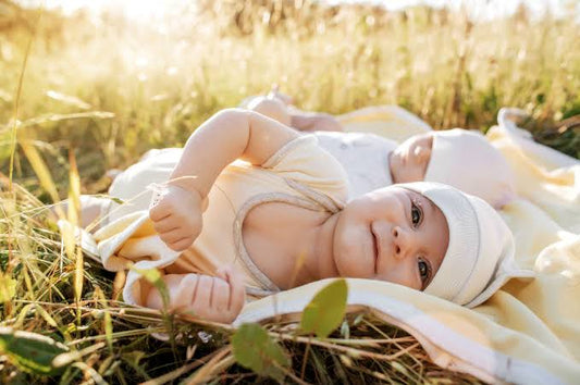 Baby in eco-friendly baby products