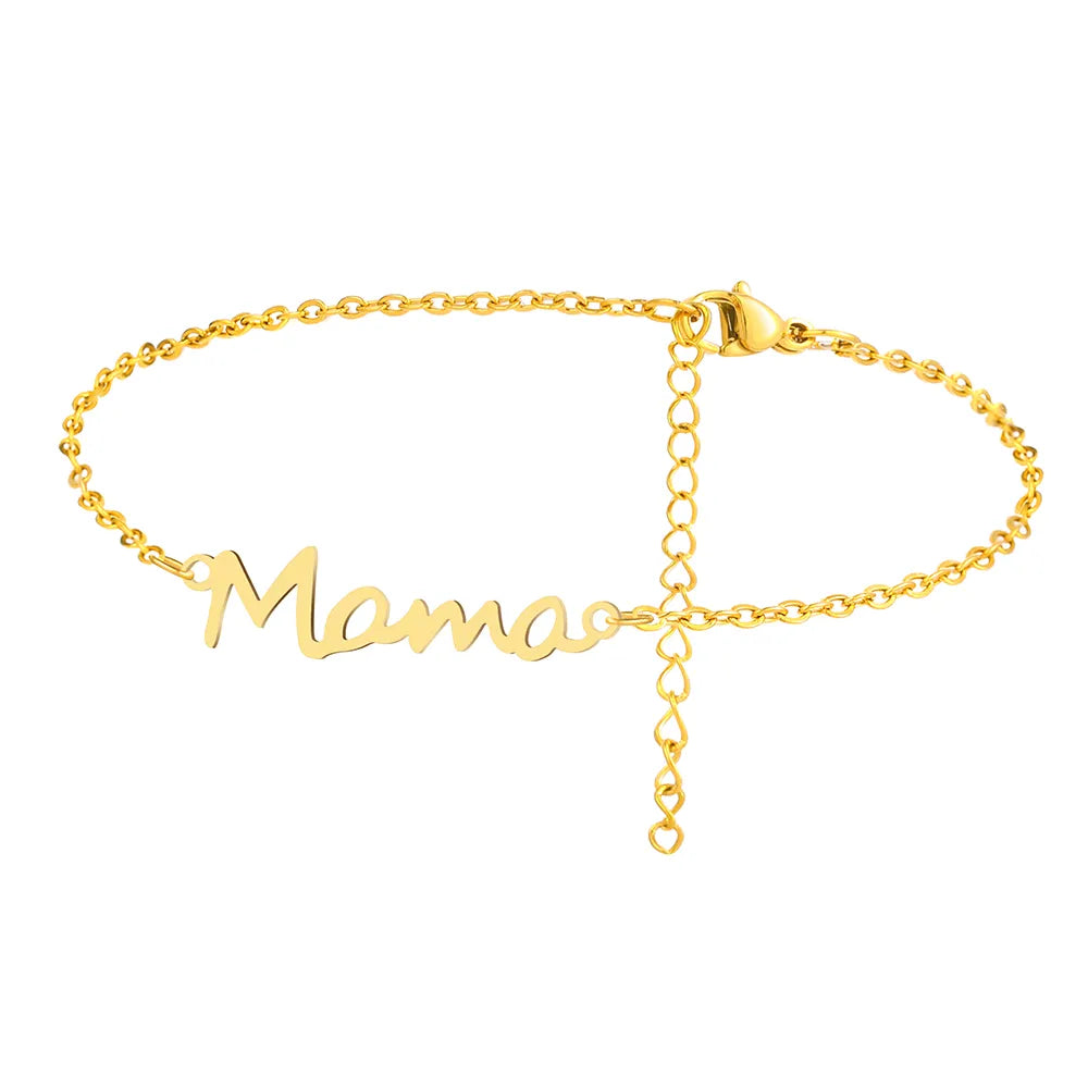 Mama Lettering Bracelet