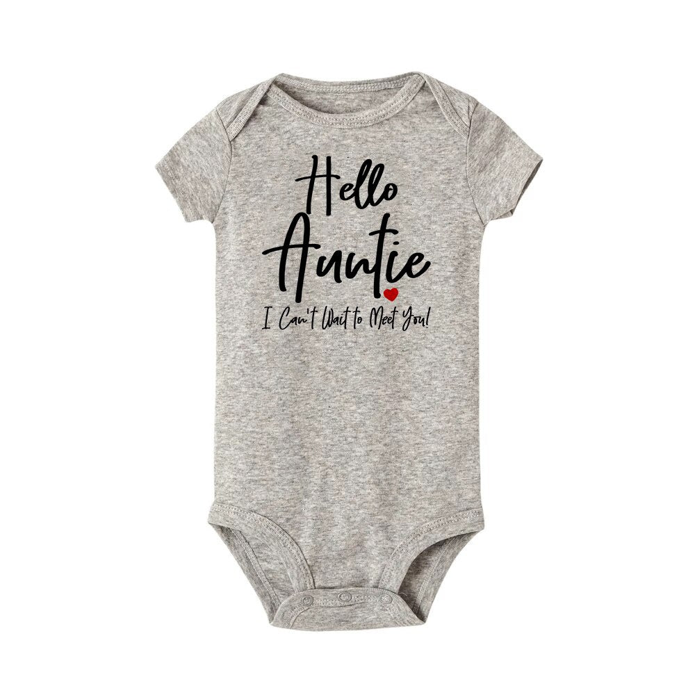 "Hello Auntie I Can't Wait To Meet You" Onesie
