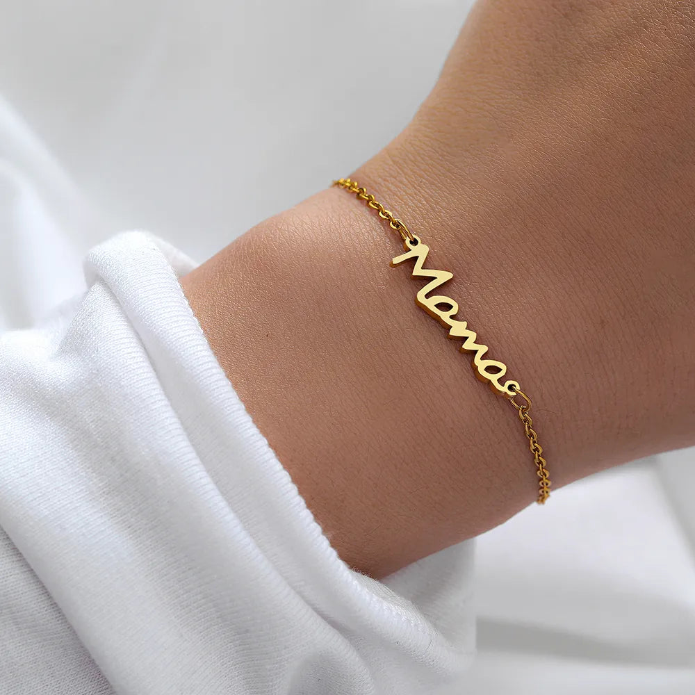 Gold mama bracelet