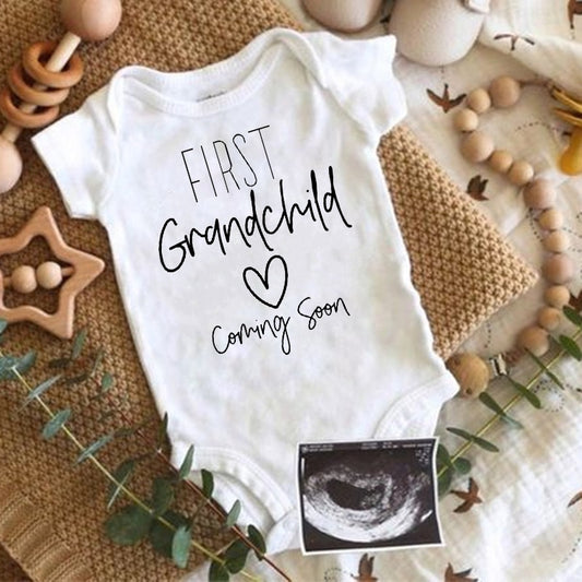 "First Grandchild Coming Soon" Onesie