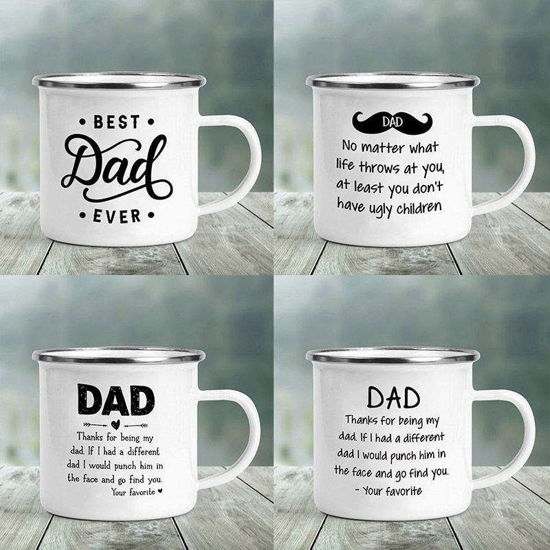 Best Dad Enamel Mugs